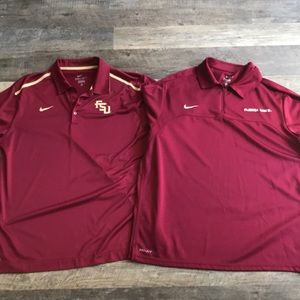 Set of 2 Nike DriFit Florida State Polos Size L